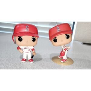 Shohei Ohtani LA Angels 2 Pack White Jersey Funko Pitching & Batting Figurines